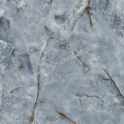  Del Conca Premiere Onice Azzurro 120x120 cm Bodenfliese / Wandfliese Glänzend Eben Shine GRPM02S | 535377