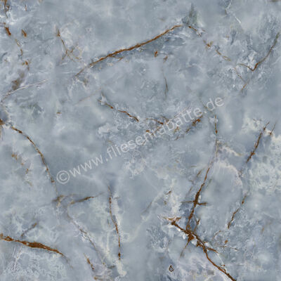 Del Conca Premiere Onice Azzurro 120x120 cm Bodenfliese / Wandfliese Glänzend Eben Shine GRPM02S | 535380
