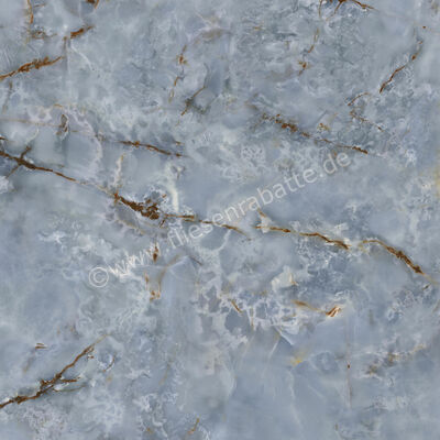  Del Conca Premiere Onice Azzurro 120x120 cm Bodenfliese / Wandfliese Glänzend Eben Shine GRPM02S | 535386