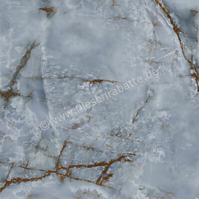  Del Conca Premiere Onice Azzurro 120x120 cm Bodenfliese / Wandfliese Glänzend Eben Shine GRPM02S | 535392