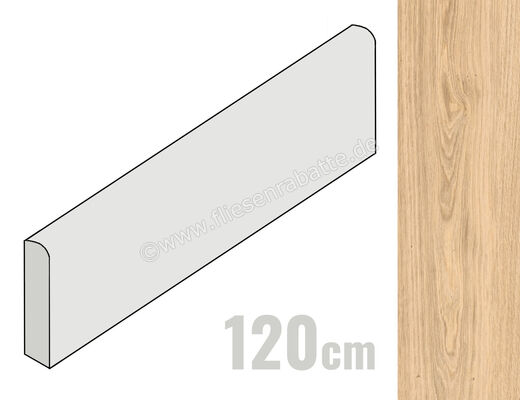  Del Conca Native Rovere Naturale 6.5x120 cm Sockel Matt Eben Naturale 13NI11R12 | 536706