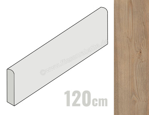  Del Conca Native Castagno 6.5x120 cm Sockel Matt Eben Naturale 13NI09R12 | 536712