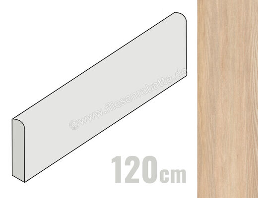  Del Conca Native Frassino 6.5x120 cm Sockel Matt Eben Naturale 13NI03R12 | 536718