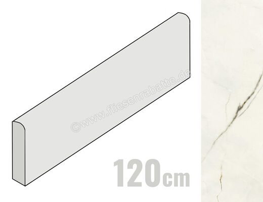  Del Conca Premiere Onice Bianco 7x120 cm Sockel Matt Eben Naturale G0PM20R12 | 536730