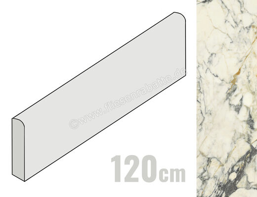  Del Conca Premiere Paonazzo 7x120 cm Sockel Glänzend Eben Shine G0PM10S12 | 536733