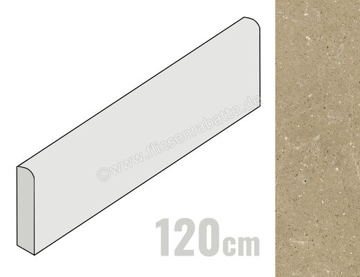  Del Conca Wild Beige 7x120 cm Sockel Matt Eben Naturale G0WD01R12 | 537279