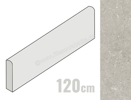  Del Conca Wild Grey 7x120 cm Sockel Matt Eben Naturale G0WD05R12 | 537288