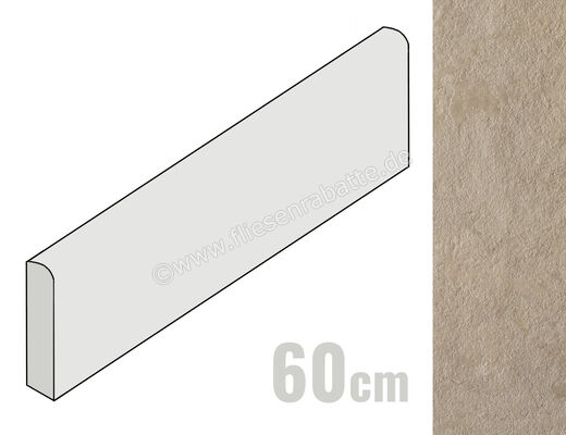  Del Conca Stone Edition Pietra Francese 7.5x60 cm Sockel Matt Strukturiert Naturale G0SE01R60 | 537732