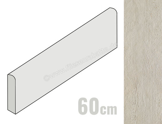  Del Conca Stone Edition Travertino 7.5x60 cm Sockel Matt Strukturiert Naturale G0SE10R60 | 537750