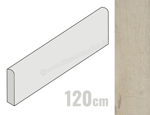  Del Conca Nabi Taupe 6.5x120 cm Sockel Matt Eben Naturale 13NB03R12 | 538200
