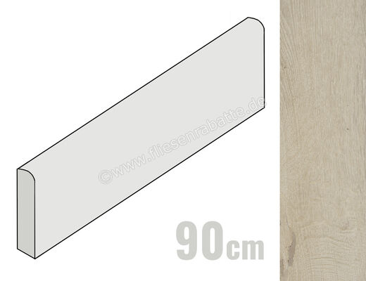  Del Conca Nabi Taupe 6.5x90 cm Sockel Matt Eben Naturale 13NB03R90 | 538203