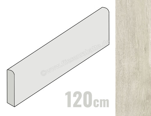  Del Conca Nabi Neutral 6.5x120 cm Sockel Matt Eben Naturale 13NB05R12 | 538206
