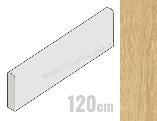  Del Conca Nabi Honey 6.5x120 cm Sockel Matt Eben Naturale 13NB07R12 | 538212