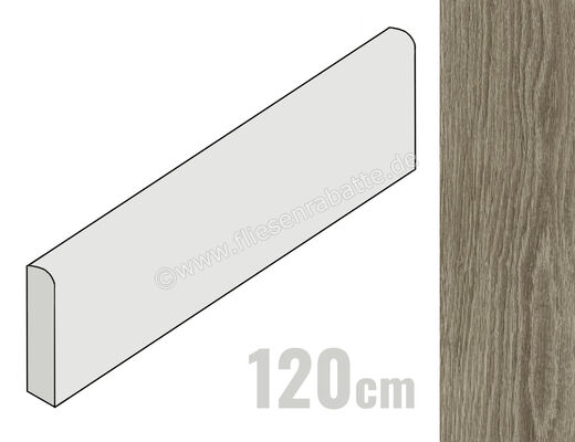  Del Conca Nabi Brown 6.5x120 cm Sockel Matt Eben Naturale 13NB09R12 | 538218