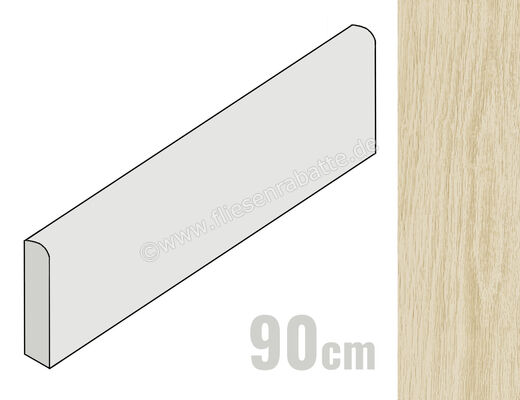  Del Conca Nabi Natural 6.5x90 cm Sockel Matt Eben Naturale 13NB10R90 | 538227