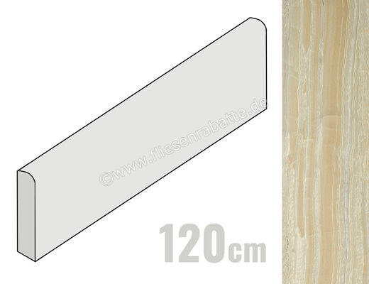  Del Conca Marble Edition Onice Verde 7x120 cm Sockel Matt Strukturiert Naturale G0ME03R12 | 538392