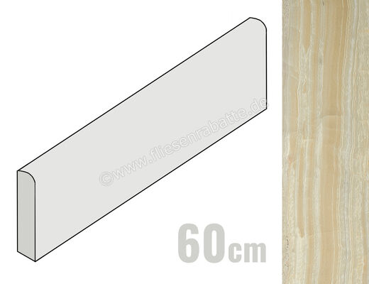  Del Conca Marble Edition Onice Verde 7.5x60 cm Sockel Matt Strukturiert Naturale G0ME03R60 | 538395