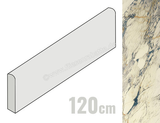  Del Conca Marble Edition Breccia Capraia 7x120 cm Sockel Matt Strukturiert Naturale G0ME07R12 | 538404