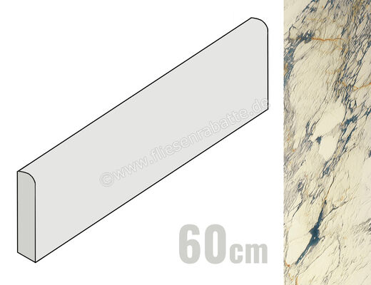  Del Conca Marble Edition Breccia Capraia 7.5x60 cm Sockel Matt Strukturiert Naturale G0ME07R60 | 538407