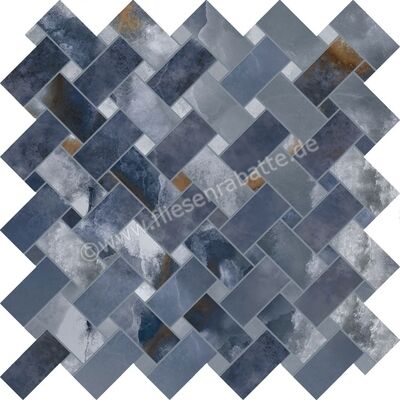  Emilceramica Tele Di Marmo Onyx Onyx Blue 30x30 cm Mosaik Intrecci Glänzend Eben Full Lappato EKZT | 538500