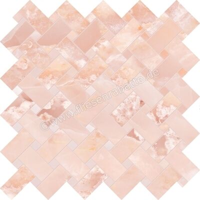  Emilceramica Tele Di Marmo Onyx Onyx Pink 30x30 cm Mosaik Intrecci Glänzend Eben Full Lappato EKZQ | 538509