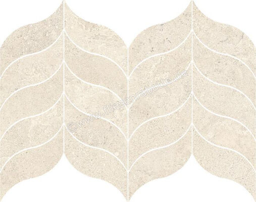  ceramicvision MyLimestone Avorio 31x39 cm Mosaik Foglia Matt Strukturiert Naturale CV3281 | 538900