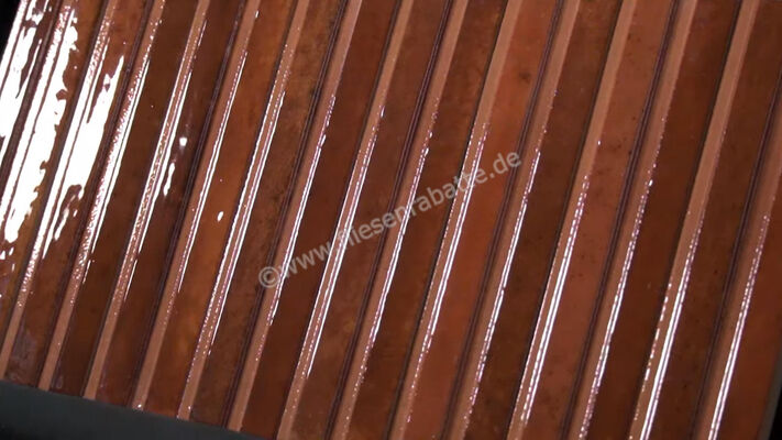  Marazzi Lume Caramel 6x24 cm Dekor 3D Rake Glänzend Strukturiert Lux MP9K | 539206