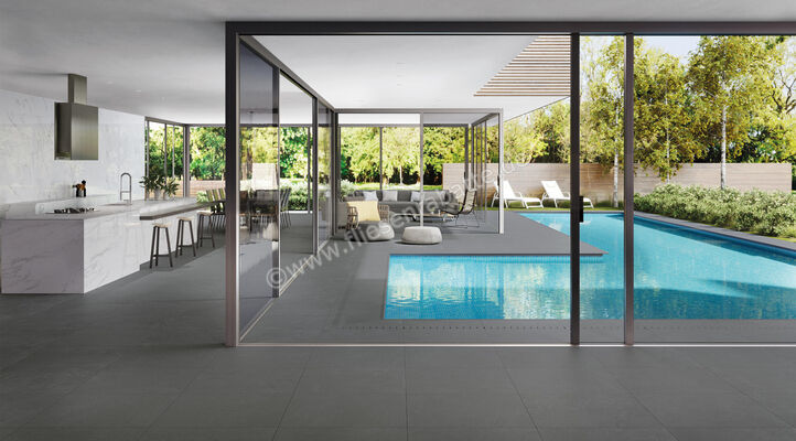  La Fabbrica Ava Ardesia Outdoor Grigio 80x80x2 cm Terrassenplatte Matt Strukturiert Naturale 137060 | 539269