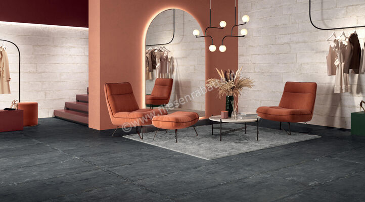  La Fabbrica Ava Artile Black Gold 60x120 cm Bodenfliese / Wandfliese Matt Strukturiert Naturale 156006 | 539356