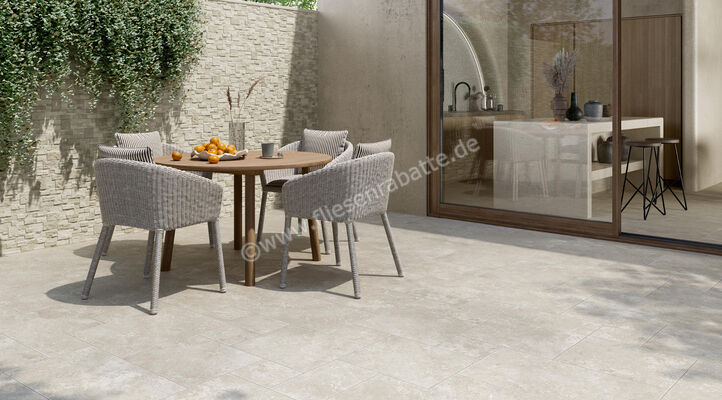  La Fabbrica Ava Chianca Outdoor Ostuni 100x100x2 cm Terrassenplatte Matt Eben Naturale 184041 | 539419