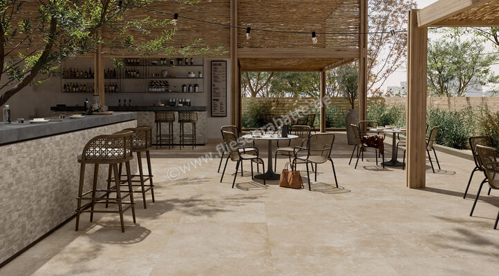  La Fabbrica Ava Chianca Outdoor Carparo 100x100x2 cm Terrassenplatte Matt Eben Naturale 184043 | 539437