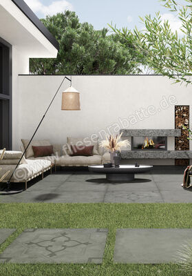  La Fabbrica Ava Hurban Outdoor Gray 100x100x2 cm Terrassenplatte Queens Matt Eben Naturale 177403 | 539569