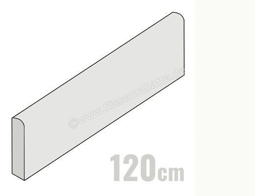  La Fabbrica Ava Absolute White 6.5x120 cm Sockel Matt Eben Naturale 097110 | 539794