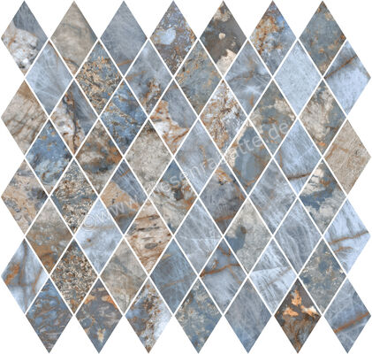  La Fabbrica Ava Gemstone Ocean 31x31 cm Mosaik Rombo Glänzend Eben Lappato 179151 | 541159
