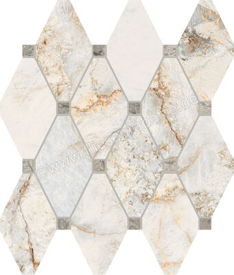  La Fabbrica Ava Gemstone Natural 30x28 cm Mosaik Octagone Glänzend Eben Lappato 179142 | 541168