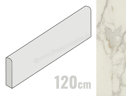  La Fabbrica Ava Calacatta Oro Calacatta Oro 6.5x120 cm Sockel Matt Eben Naturale 163210 | 541660