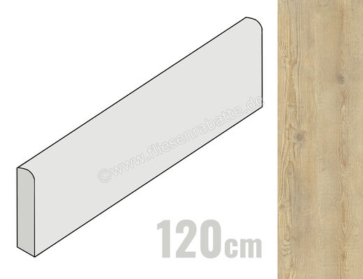  La Fabbrica Ava Ca Foscari Avana 6.5x120 cm Sockel Matt Eben Naturale 094092 | 542212