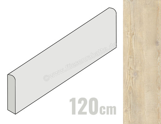  La Fabbrica Ava Ca Foscari Canapa 6.5x120 cm Sockel Matt Eben Naturale 094091 | 542215