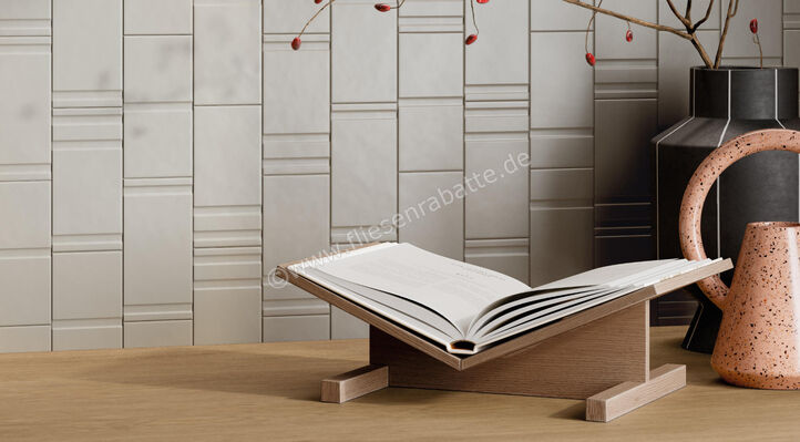  La Fabbrica Ava Grooves Grey 7.5x15 cm Wandfliese Decor Mix Matt Strukturiert Matte 206011 | 542923