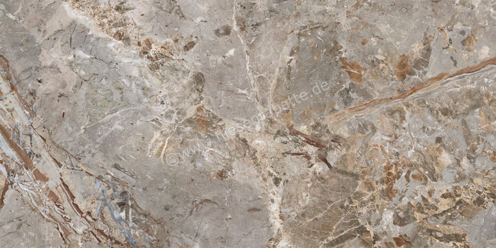  La Fabbrica Ava Breccia Argentum Breccia Argentum 60x120 cm Bodenfliese / Wandfliese Glänzend Eben Lappato 163101 | 542938