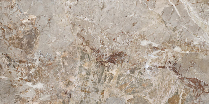  La Fabbrica Ava Breccia Argentum Breccia Argentum 60x120 cm Bodenfliese / Wandfliese Glänzend Eben Lappato 163101 | 542941