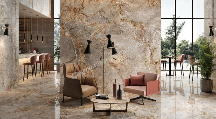  La Fabbrica Ava Breccia Argentum Breccia Argentum 60x120 cm Bodenfliese / Wandfliese Glänzend Eben Lappato 163101 | 542947