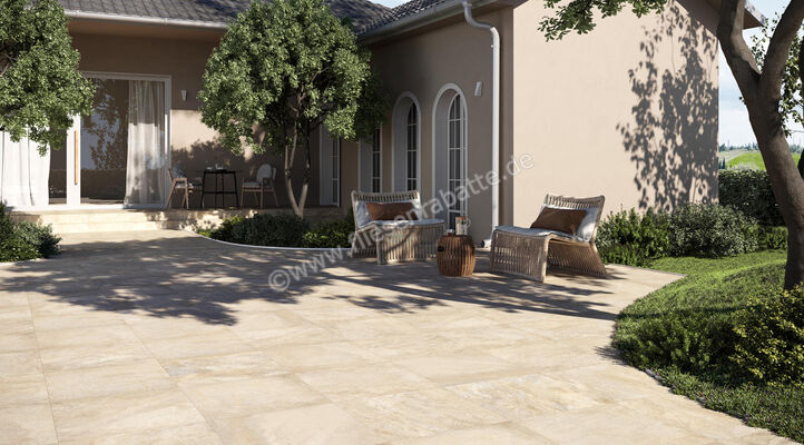  La Fabbrica Ava I Quarzi Outdoor Madera 60x60x2 cm Terrassenplatte Matt Strukturiert Naturale 662RE6 | 543016