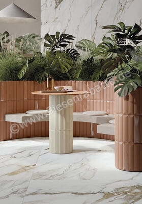  La Fabbrica Ava UP Avana 5x25 cm Wandfliese Cuscino Glänzend Eben Glossy 192115 | 543265