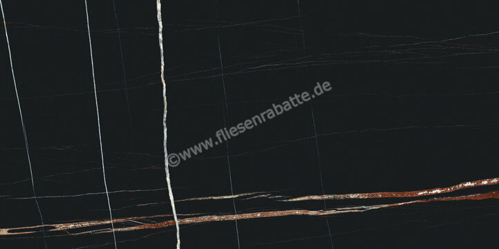  La Fabbrica Ava Sahara Noir Sahara Noir 60x120 cm Bodenfliese / Wandfliese Glänzend Eben Lappato 135061 | 543514