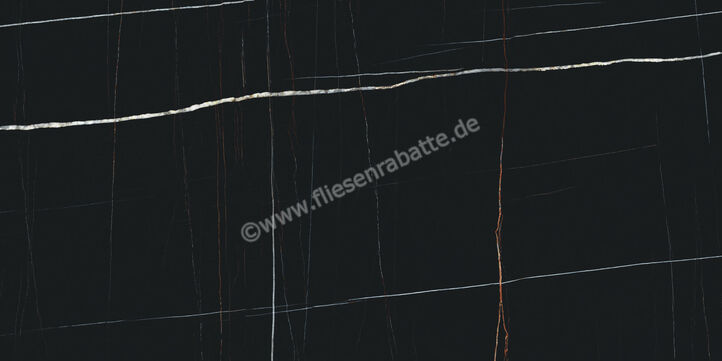  La Fabbrica Ava Sahara Noir Sahara Noir 60x120 cm Bodenfliese / Wandfliese Glänzend Eben Lappato 135061 | 543517