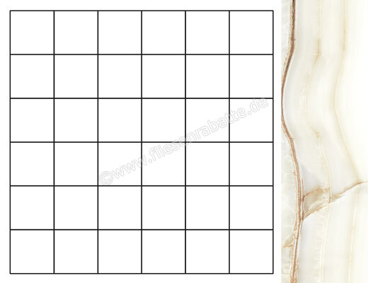 La Fabbrica Ava Aesthetica Hegel Hegel 30x30 cm Mosaik 5x5 Matt Eben Naturale 079142 | 543595
