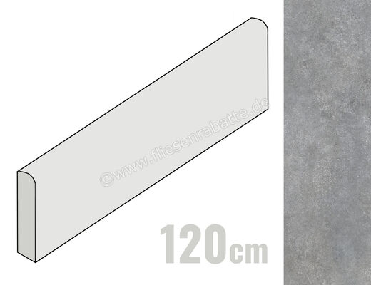  La Fabbrica Ava Skyline Fumo 6.5x120 cm Sockel Matt Eben Naturale 082211 | 544036