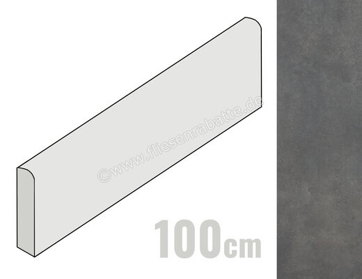  La Fabbrica Ava Skyline Antracite 7x100 cm Sockel Matt Eben Naturale 082120 | 544057