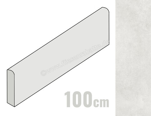  La Fabbrica Ava Skyline Ghiaccio 7x100 cm Sockel Matt Eben Naturale 082119 | 544060